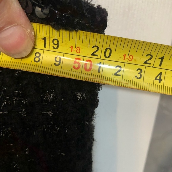 Rachel  Zoe  size medium black  vest w/ silver threading and sequin trim - Picture 11 of 15